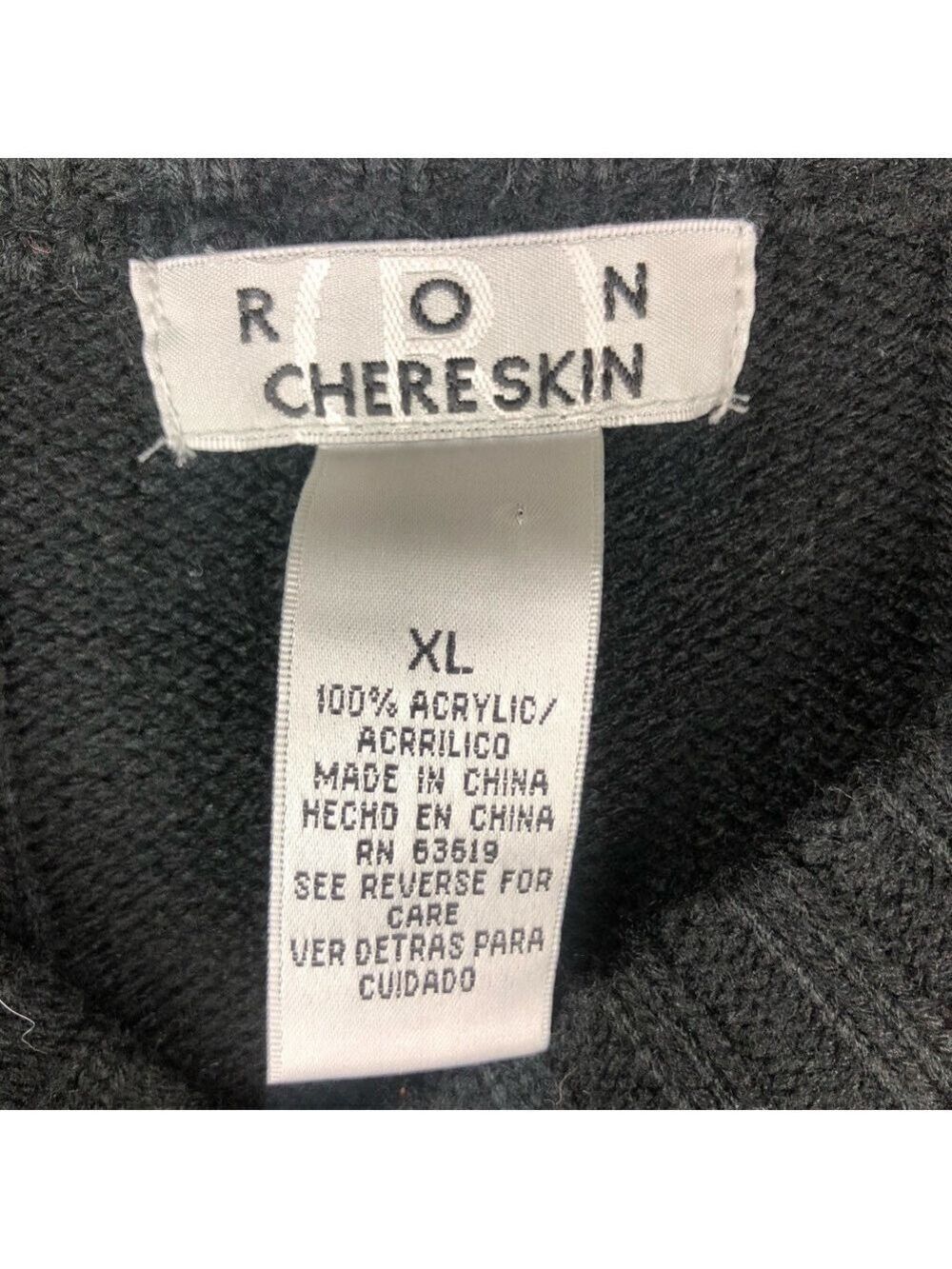 Men’s Ron Chereskin Vintage Black Sweater XL - Picture 4 of 7